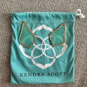 Kendra Scott Gold and Teal Earrings